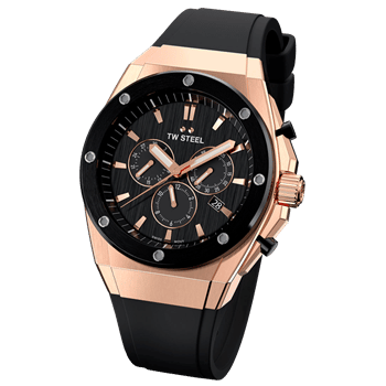 CEO TECH 44mm 44 mm Mat sort Swiss multifuntions quarts med chrono Herre ur fra TW Steel